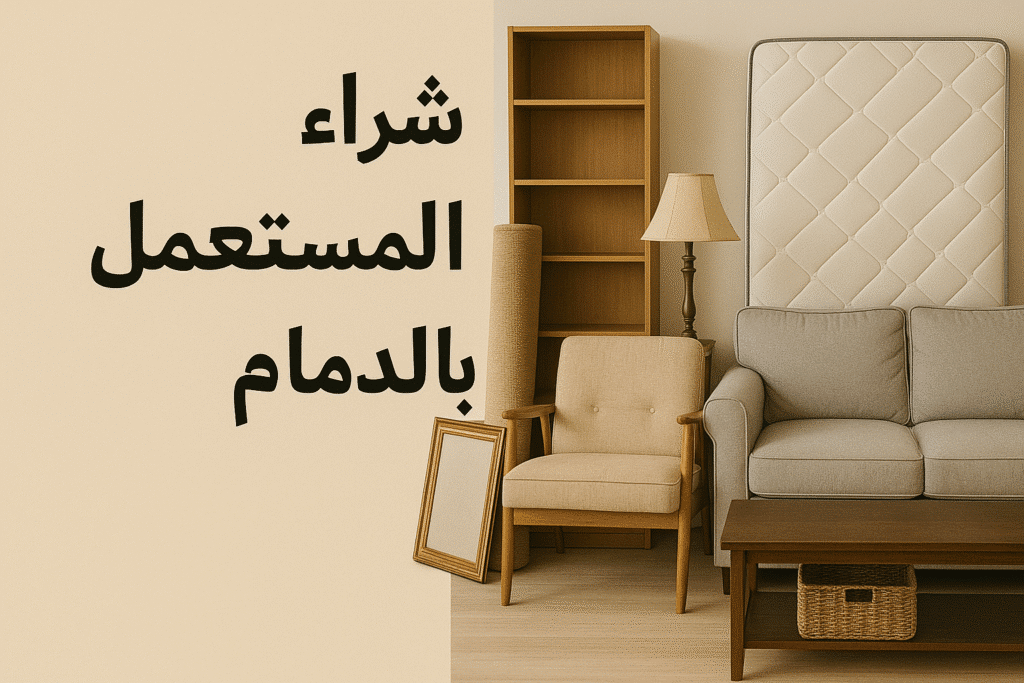 فريق نقل يقوم بفحص أثاث مستعمل داخل منزل في الدمام